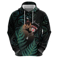 Maori Hongi Valentine Zip Hoodie Aroha Ahau Ki A Koe
