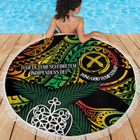 Vanuatu Indipendens Dei Beach Blanket Mix Traditional Sand Drawing