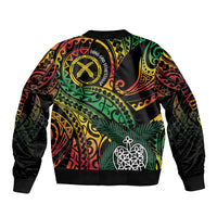 Vanuatu Indipendens Dei Bomber Jacket Mix Traditional Sand Drawing