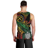 Vanuatu Indipendens Dei Men Tank Top Mix Traditional Sand Drawing