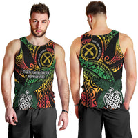 Vanuatu Indipendens Dei Men Tank Top Mix Traditional Sand Drawing
