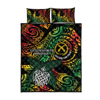 Vanuatu Indipendens Dei Quilt Bed Set Mix Traditional Sand Drawing