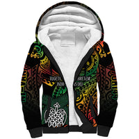 Vanuatu Indipendens Dei Sherpa Hoodie Mix Traditional Sand Drawing LT7 Unisex Colorful - Polynesian Pride