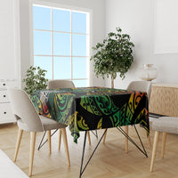 Vanuatu Indipendens Dei Tablecloth Mix Traditional Sand Drawing