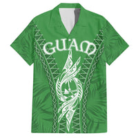 Personalised Guam Hawaiian Shirt Chamoro Latte Stone Mix Tropical - Green LT7 Green - Polynesian Pride