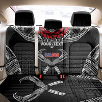 Personalized Talofa Samoa Back Car Seat Cover Ulafala With Toa Nifo'oti - Black