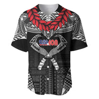 Personalized Talofa Samoa Baseball Jersey Ulafala With Toa Nifo'oti - Black LT7 Black - Polynesian Pride