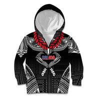Personalized Talofa Samoa Kid Hoodie Ulafala With Toa Nifo'oti - Black LT7 Zip Hoodie Black - Polynesian Pride