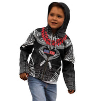 Personalized Talofa Samoa Kid Hoodie Ulafala With Toa Nifo'oti - Black LT7 - Polynesian Pride