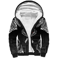 Personalized Talofa Samoa Sherpa Hoodie Ulafala With Toa Nifo'oti - Black