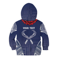 Personalized Talofa Samoa Kid Hoodie Ulafala With Toa Nifo'oti - Blue LT7 - Polynesian Pride