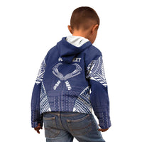 Personalized Talofa Samoa Kid Hoodie Ulafala With Toa Nifo'oti - Blue LT7 - Polynesian Pride