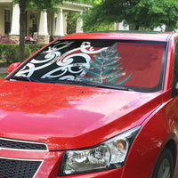 New Zealand Silver Fern Christmas Tree Auto Sun Shade Meri Kirihimete - Polynesian Pride