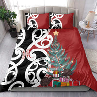 New Zealand Silver Fern Christmas Tree Bedding Set Meri Kirihimete - Polynesian Pride