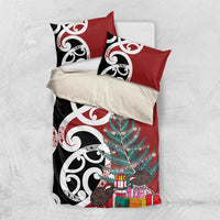 New Zealand Silver Fern Christmas Tree Bedding Set Meri Kirihimete - Polynesian Pride