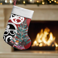 New Zealand Silver Fern Christmas Tree Christmas Stocking Meri Kirihimete - Polynesian Pride