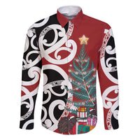 New Zealand Silver Fern Christmas Tree Family Matching Off Shoulder Short Dress and Hawaiian Shirt Meri Kirihimete - Polynesian Pride