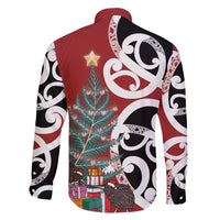 New Zealand Silver Fern Christmas Tree Family Matching Off Shoulder Short Dress and Hawaiian Shirt Meri Kirihimete - Polynesian Pride