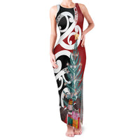 New Zealand Silver Fern Christmas Tree Family Matching Tank Maxi Dress and Hawaiian Shirt Meri Kirihimete - Polynesian Pride