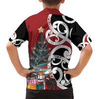 New Zealand Silver Fern Christmas Tree Hawaiian Shirt Meri Kirihimete - Polynesian Pride
