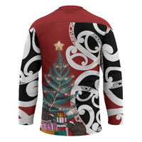 New Zealand Silver Fern Christmas Tree Hockey Jersey Meri Kirihimete - Polynesian Pride