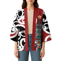 New Zealand Silver Fern Christmas Tree Kimono Meri Kirihimete - Polynesian Pride