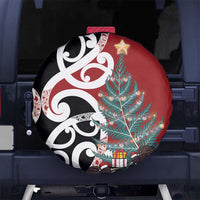 New Zealand Silver Fern Christmas Tree Spare Tire Cover Meri Kirihimete - Polynesian Pride