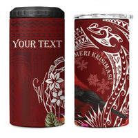 Personalized Samoa Meri Krisimasi 4 in 1 Can Cooler Tumbler Segasegamau'u Mix Siapo LT7 One Size: 16 oz Red - Polynesian Pride