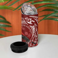 Personalized Samoa Meri Krisimasi 4 in 1 Can Cooler Tumbler Segasegamau'u Mix Siapo LT7 - Polynesian Pride