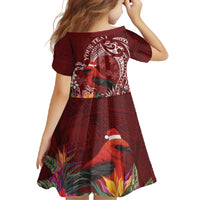 Personalized Samoa Meri Krisimasi Family Matching Short Sleeve Bodycon Dress and Hawaiian Shirt Segasegamau'u Mix Siapo