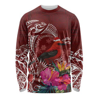 Personalized Samoa Meri Krisimasi Long Sleeve Shirt Segasegamau'u Mix Siapo