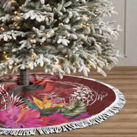 Personalized Samoa Meri Krisimasi Tree Skirt Segasegamau'u Mix Siapo LT7 - Polynesian Pride