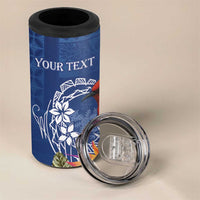 Personalized Samoa Christmas 4 in 1 Can Cooler Tumbler Cardinal Honeyeater Mix Siapo LT7 - Polynesian Pride