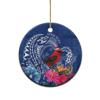 Personalized Samoa Christmas Ceramic Ornament Cardinal Honeyeater Mix Siapo