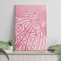 Breast Cancer Awareness Maori Canvas Wall Art Kia Kaha Kia Maia Kia Manawanui - Polynesian Pride