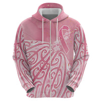 Breast Cancer Awareness Maori Hoodie Kia Kaha Kia Maia Kia Manawanui - Polynesian Pride