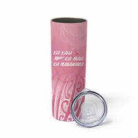 Breast Cancer Awareness Maori Skinny Tumbler Kia Kaha Kia Maia Kia Manawanui - Polynesian Pride