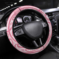 Breast Cancer Awareness Maori Steering Wheel Cover Kia Kaha Kia Maia Kia Manawanui - Polynesian Pride
