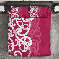 Breast Cancer Awareness Maori Bedding Set Koru Kowhaiwhai - Polynesian Pride