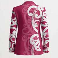 Breast Cancer Awareness Maori Blazer Koru Kowhaiwhai - Polynesian Pride