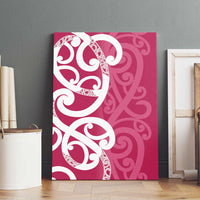 Breast Cancer Awareness Maori Canvas Wall Art Koru Kowhaiwhai - Polynesian Pride