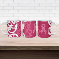 Breast Cancer Awareness Maori Ceramic Mug Koru Kowhaiwhai - Polynesian Pride