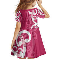 Breast Cancer Awareness Maori Family Matching Mermaid Dress and Hawaiian Shirt Koru Kowhaiwhai - Polynesian Pride