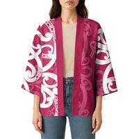 Breast Cancer Awareness Maori Kimono Koru Kowhaiwhai - Polynesian Pride
