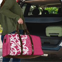 Breast Cancer Awareness Maori Travel Bag Koru Kowhaiwhai - Polynesian Pride