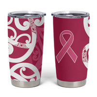 Breast Cancer Awareness Maori Tumbler Cup Koru Kowhaiwhai - Polynesian Pride