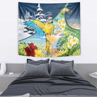 Funny Tropical Christmas Tapestry Tis The Season To Get Tipsy