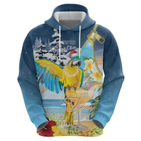 Funny Tropical Christmas Zip Hoodie Tis The Season To Get Tipsy