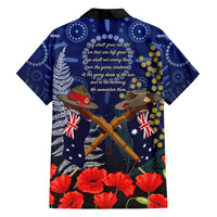 Anzac Family Matching Off Shoulder Long Sleeve Dress and Hawaiian Shirt Ausralia Aboriginal Mix New Zealand Slouch Hats LT7 - Polynesian Pride