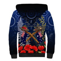 Anzac Sherpa Hoodie Australia Aboriginal Mix New Zealand Slouch Hats LT7 - Polynesian Pride